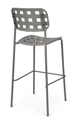 BIZZOTTO krzesło barowe ogrodowe CLOVER szare