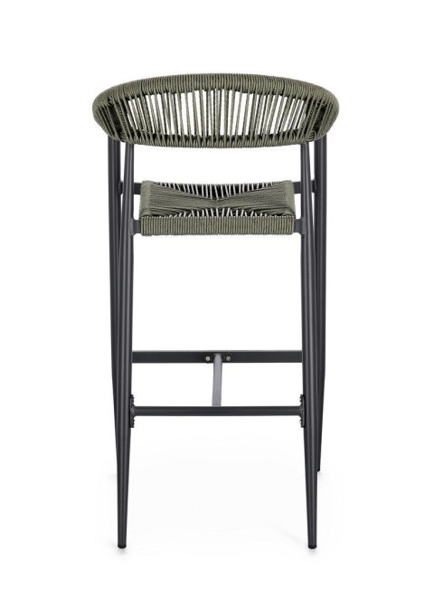 BIZZOTTO krzesło barowe ogrodowe JANDIA szare / zielone