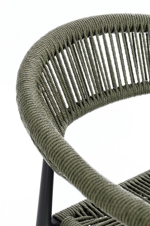 BIZZOTTO krzesło barowe ogrodowe JANDIA szare / zielone