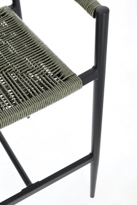 BIZZOTTO krzesło barowe ogrodowe JANDIA szare / zielone