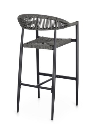 BIZZOTTO krzesło barowe ogrodowe JANDIA szare