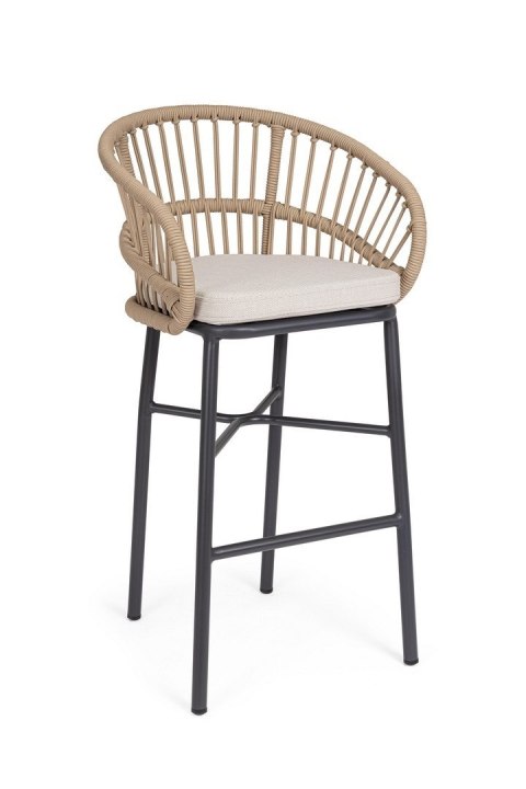 Bizzotto BIZZOTTO krzesło barowe ogrodowe ODIVELAS beżowe