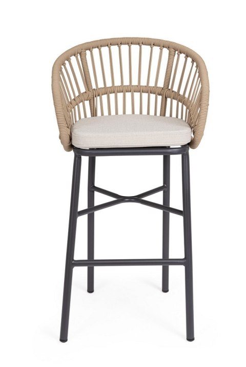 Bizzotto BIZZOTTO krzesło barowe ogrodowe ODIVELAS beżowe