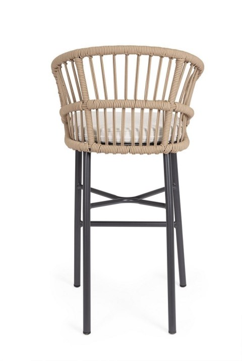 Bizzotto BIZZOTTO krzesło barowe ogrodowe ODIVELAS beżowe