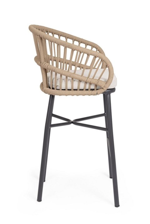 Bizzotto BIZZOTTO krzesło barowe ogrodowe ODIVELAS beżowe