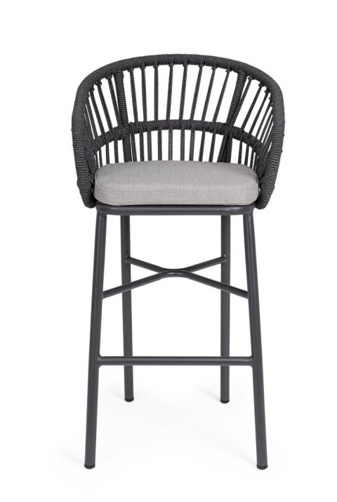 BIZZOTTO krzesło barowe ogrodowe ODIVELAS czarne