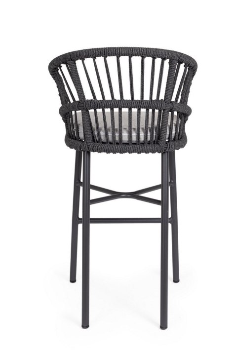 BIZZOTTO krzesło barowe ogrodowe ODIVELAS czarne