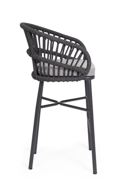 BIZZOTTO krzesło barowe ogrodowe ODIVELAS czarne