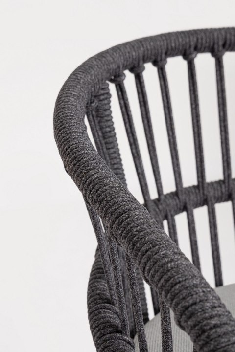 BIZZOTTO krzesło barowe ogrodowe ODIVELAS czarne