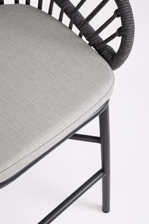 BIZZOTTO krzesło barowe ogrodowe ODIVELAS czarne