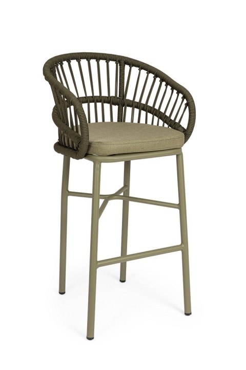 Bizzotto BIZZOTTO krzesło barowe ogrodowe ODIVELAS zielone