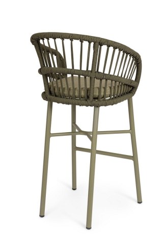 BIZZOTTO krzesło barowe ogrodowe ODIVELAS zielone