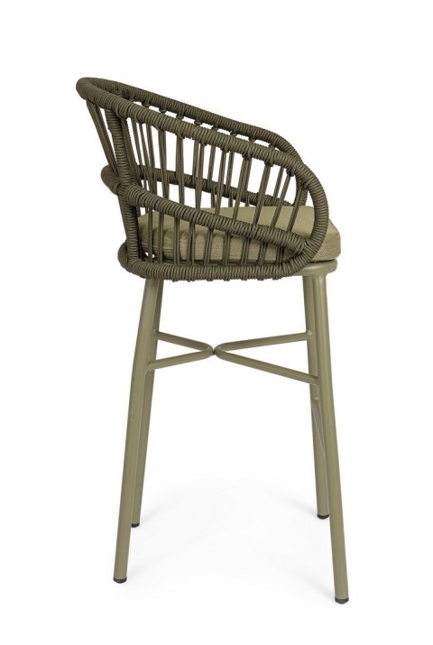 Bizzotto BIZZOTTO krzesło barowe ogrodowe ODIVELAS zielone