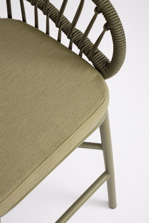 Bizzotto BIZZOTTO krzesło barowe ogrodowe ODIVELAS zielone