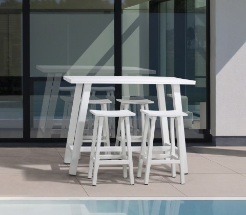 Bizzotto BIZZOTTO krzesło barowe ogrodowe SKIPPER 71 białe