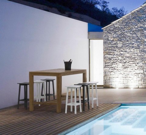 Bizzotto BIZZOTTO krzesło barowe ogrodowe SKIPPER 71 białe