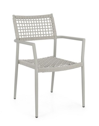 BIZZOTTO krzesło ogrodowe CALETA SATURN szare