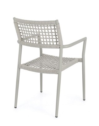 BIZZOTTO krzesło ogrodowe CALETA SATURN szare