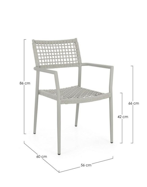 Bizzotto BIZZOTTO krzesło ogrodowe CALETA SATURN szare