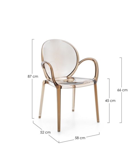 BIZZOTTO krzesło ogrodowe CAMILLA brązowe