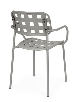 BIZZOTTO krzesło ogrodowe CLOVER ARM szare