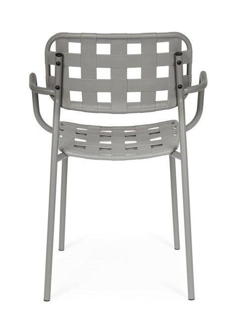 BIZZOTTO krzesło ogrodowe CLOVER ARM szare