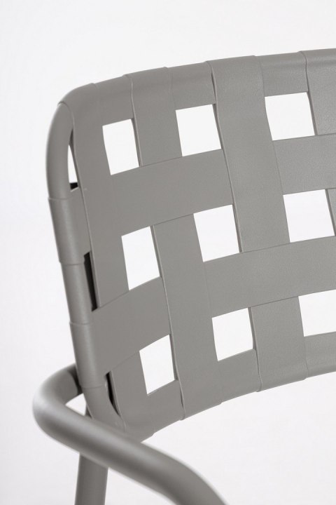 BIZZOTTO krzesło ogrodowe CLOVER ARM szare