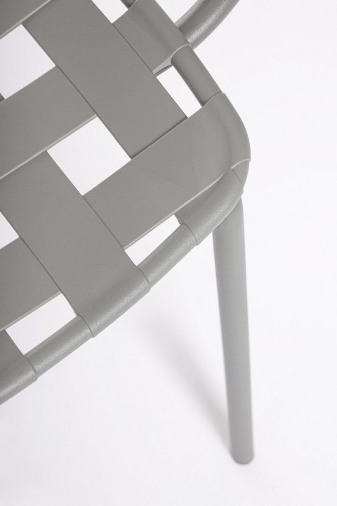 BIZZOTTO krzesło ogrodowe CLOVER ARM szare