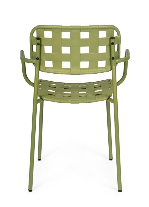 BIZZOTTO krzesło ogrodowe CLOVER ARM zielone