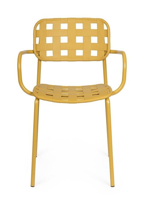 BIZZOTTO krzesło ogrodowe CLOVER ARM żółte