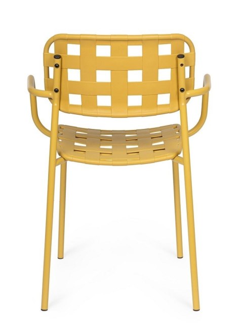 BIZZOTTO krzesło ogrodowe CLOVER ARM żółte
