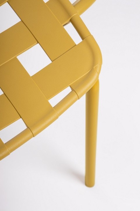 BIZZOTTO krzesło ogrodowe CLOVER ARM żółte