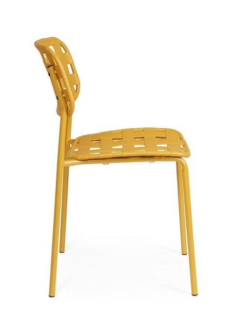 BIZZOTTO krzesło ogrodowe CLOVER żółte
