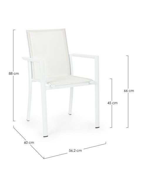 BIZZOTTO krzesło ogrodowe KONNOR białe