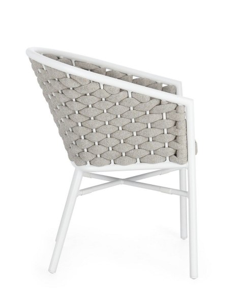 BIZZOTTO krzesło ogrodowe MARGALIDA białe / szare