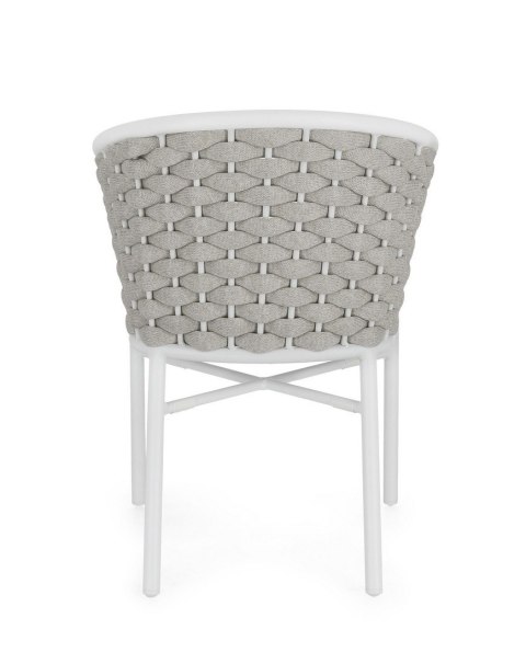 BIZZOTTO krzesło ogrodowe MARGALIDA białe / szare