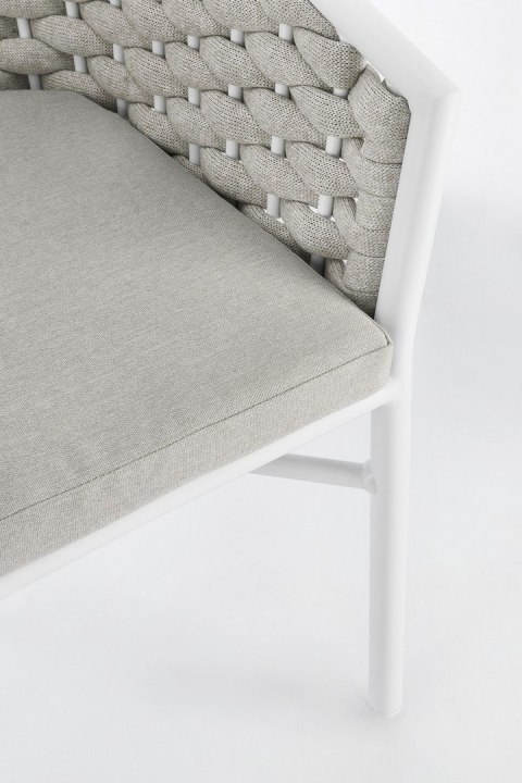 BIZZOTTO krzesło ogrodowe MARGALIDA białe / szare