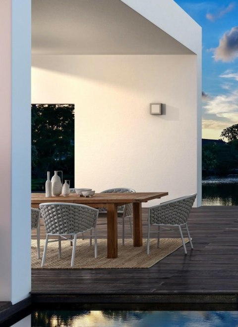 BIZZOTTO krzesło ogrodowe MARGALIDA białe / szare