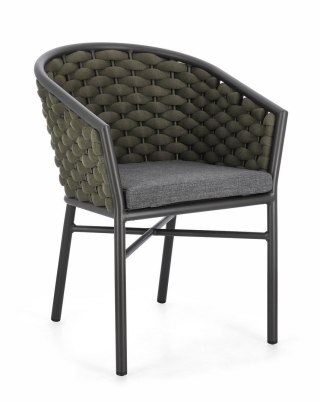 BIZZOTTO krzesło ogrodowe MARGALIDA szare / zielone