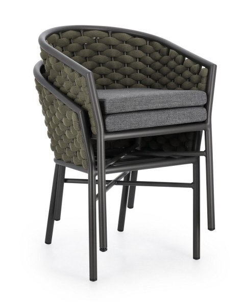 Bizzotto BIZZOTTO krzesło ogrodowe MARGALIDA szare / zielone