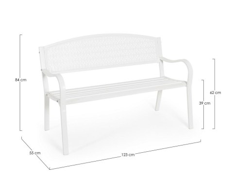 BIZZOTTO ławka ogrodowa LIZETTE biała