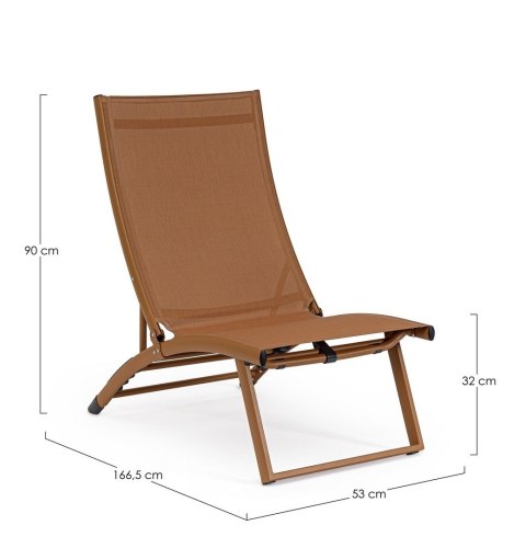 BIZZOTTO leżak ogrodowy TAYLOR brązowy