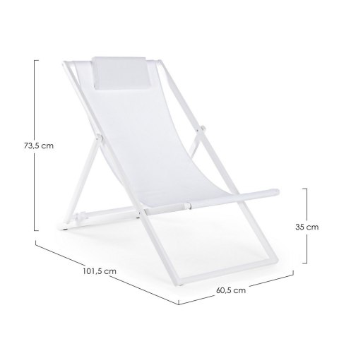 Bizzotto BIZZOTTO leżak ogrodowy składany TAYLOR biały