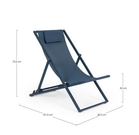 Bizzotto BIZZOTTO leżak ogrodowy składany TAYLOR niebieski