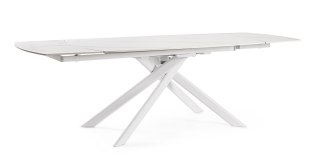 BIZZOTTO stół ogrodowy JOAKIM 160-240 biały / rozkładany