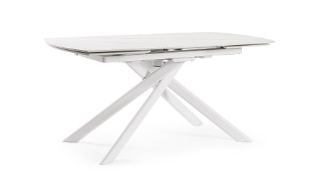 BIZZOTTO stół ogrodowy JOAKIM 160-240 biały / rozkładany