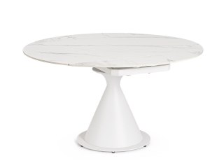 BIZZOTTO stół ogrodowy JONNI 85-135 biały / rozkładany