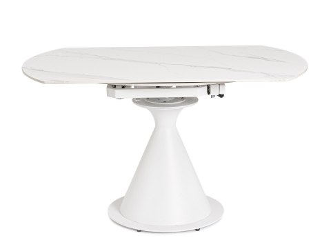 BIZZOTTO stół ogrodowy JONNI 85-135 biały / rozkładany