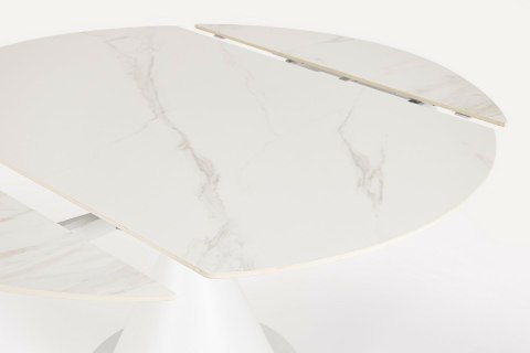 BIZZOTTO stół ogrodowy JONNI 85-135 biały / rozkładany