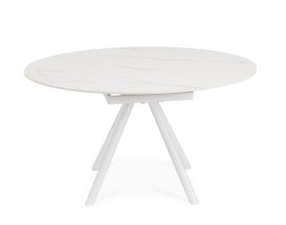 BIZZOTTO stół ogrodowy RAUNI 87-135 biały / rozkładany